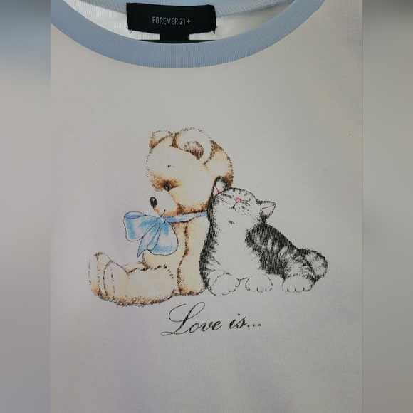 Forever 21 Teddy Bear Kitten Tee - Picture 2 of 3